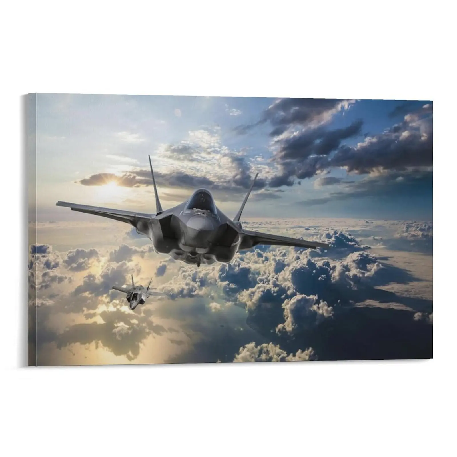 F-35 Lightning II Military Aircraft Poster Canvas Poster Bedroom Decor Sports Landscape Office Room Decor Gift Frames Ornaments Decoration Wall Artistic Photo