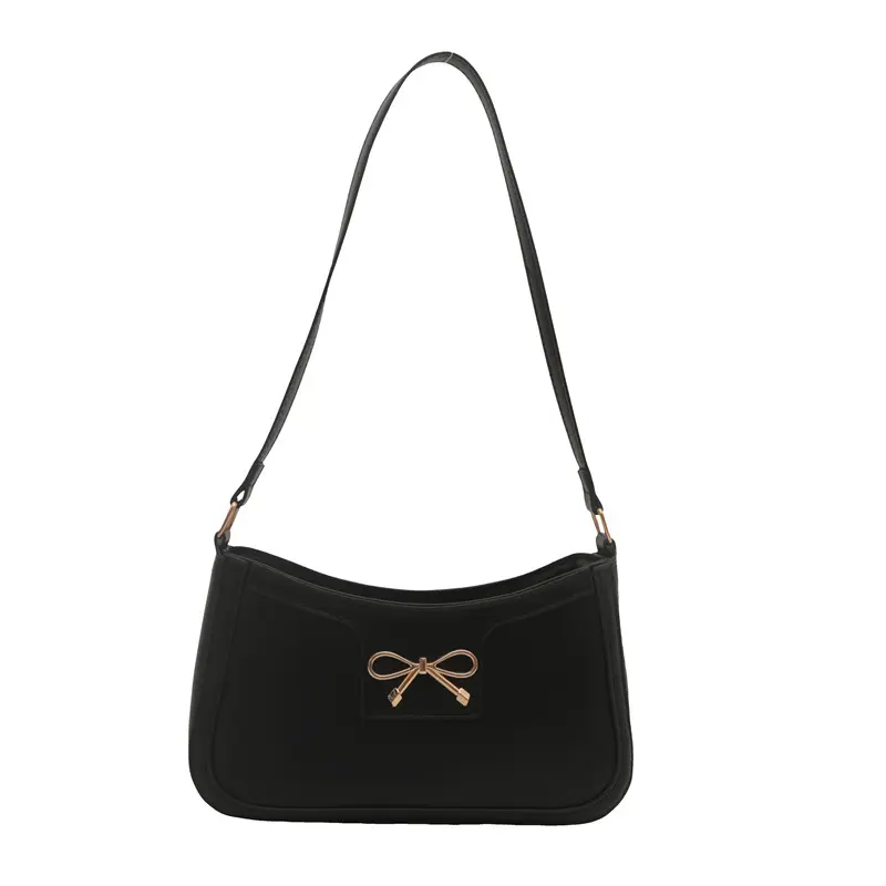 Women's Bow Decorated Shoulder Bag, Fashionable Solid Color Bag for Daily Used, Casual Trendy Versatile High-quality Daily Commuting Bag, Fashion Purses
