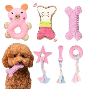 Bone-Shaped Pet Chew Toy, Durable Chew, Cute Soft Rubber Style, Helps Puppy Gums Develop & Clean Teeth, Suitable for Dog Interactive Play & Training