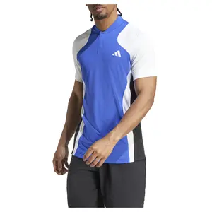 adidas Mens Freelift Crew Neck Short Sleeve Athletic Tennis Casual Tops Casual - Blue