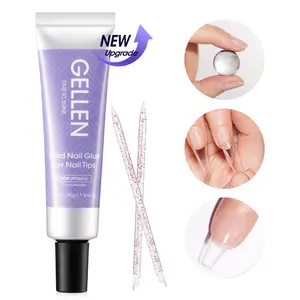 Gellen Solid Nail Glue for Press-On & Acrylic Nails – 30g Clear 3D Sculpture Gel