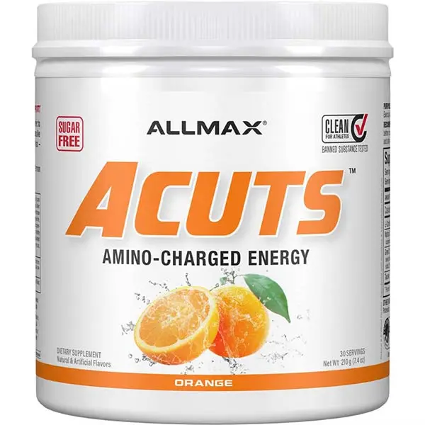 ALLMAX NUTRITION ACUTS Amino-Charged Energy Dietary Supplement - Sugar-Free, Natural L-Carnitine Supplement for Fitness & Healthcare, 30 Servings