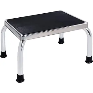Medical Foot Step Stool 350lbs Heavy-Duty Welded Steel Legs, Fully Welded Single Construction Frame, Anti-Skid Rubber Platform