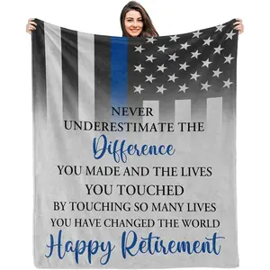 Kesidilo Police Retirement Gifts, PoliceRetirement Decorations for Men, Best Retirement Gifts for PoliceOfficers from Family Friends Coworkers,Throw Blanket for Retired Police Officers MenThanksgiving Children's Day holiday gifts for family members tiktok