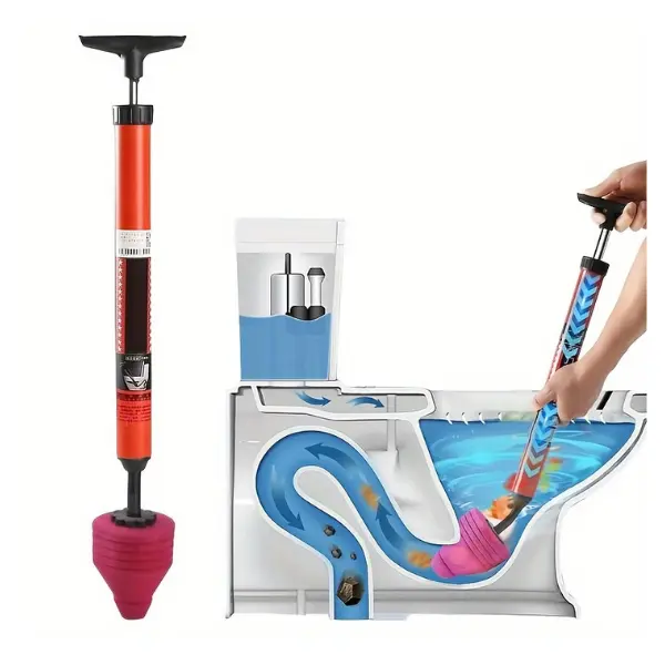 Powerful Toilet Plunger Clog Remover for Toilets, Sinks, Bathtubs, Home Bathroom & Kitchen Drain Unclogging Gadget, High-Pressure Air Drain Blaster