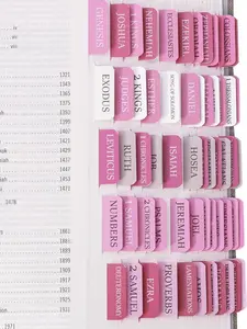 Pink Bible Tabs for Women & Men Laminated Bible Tabs for Study Bible Boho Theme Easy Navigation Simplify Your Reading Experience with Indexing Tabs
