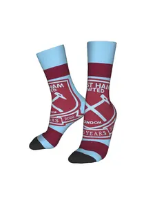 1 Pair Happy Funny Men's compression Sock Football Retro Harajuku Hip Hop Novelty Pattern Crew Crazy Sock Gift Printed Christmas Halloween