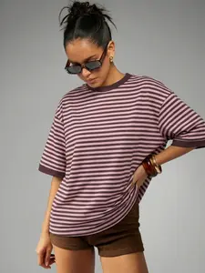 Vintage 90s Striped Loose T-Shirt, Y2K Style Casual Round Neck Tee, Lgbtq Friendly Unisex Summer Top, Streetwear Basic Shirt, Comfortable Short Sleeve