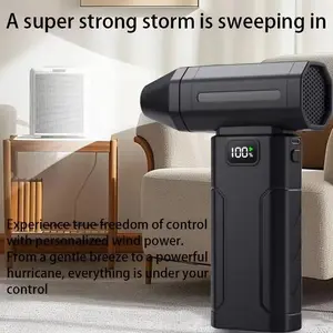 Portable Turbo Fan, USB Rechargeable Personal Cooling Fan with Lighting, Outdoor Snow Blower, Dust Blower, Leaf Blower, Gardening Essential, Home Use, Gift, Handheld Turbo Fan,Portable Protective Gear Handheld Turbo Fan
