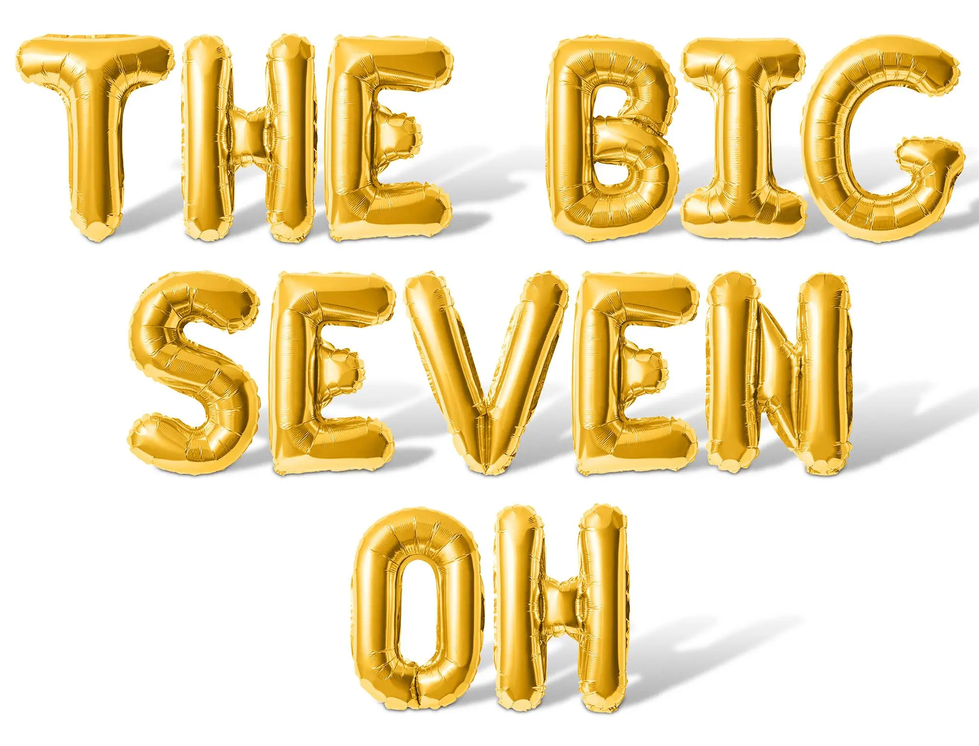 Letter Balloons - THE BIG SEVEN OH 16" Inch Alphabet Letters Foil Mylar Balloon 70th Birthday Party Banner