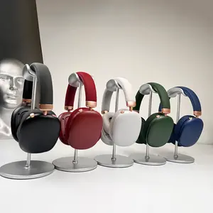 Brand new custom retro magnetic ear-hook Bluetooth headset with painted buttons and fabric headband, private mold factory OEM