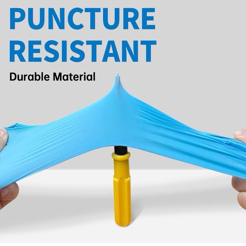 Medical Blue Nitrile Disposable Exam Gloves 4.5 Mil 100 Pcs Chemical Resistant Powder-Free Latex-Free Food-Safe Meduim, Small, Large, XL
