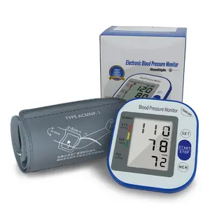 Electronic Blood Pressure Upper Arm MonitorAll-in-One Portable – Large LCD Display, One-Touch Operation 2x99 Reading Memory Healthcare Kit