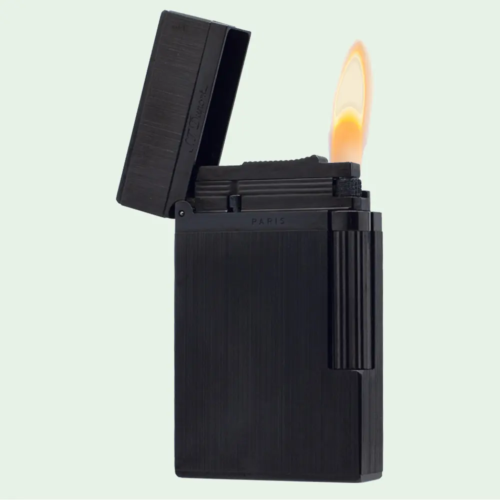 [Classical] Black Brushed metal Brass old fashined Lighter (NO FUEL) perfect gift Ping Sound