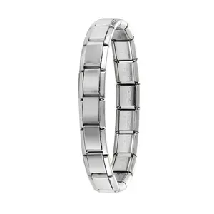 New Women's Men's Jewelry DIY 9MM Width Italian Elastic Charm Bracelet Solid Color Stainless Steel Fashion Bangle