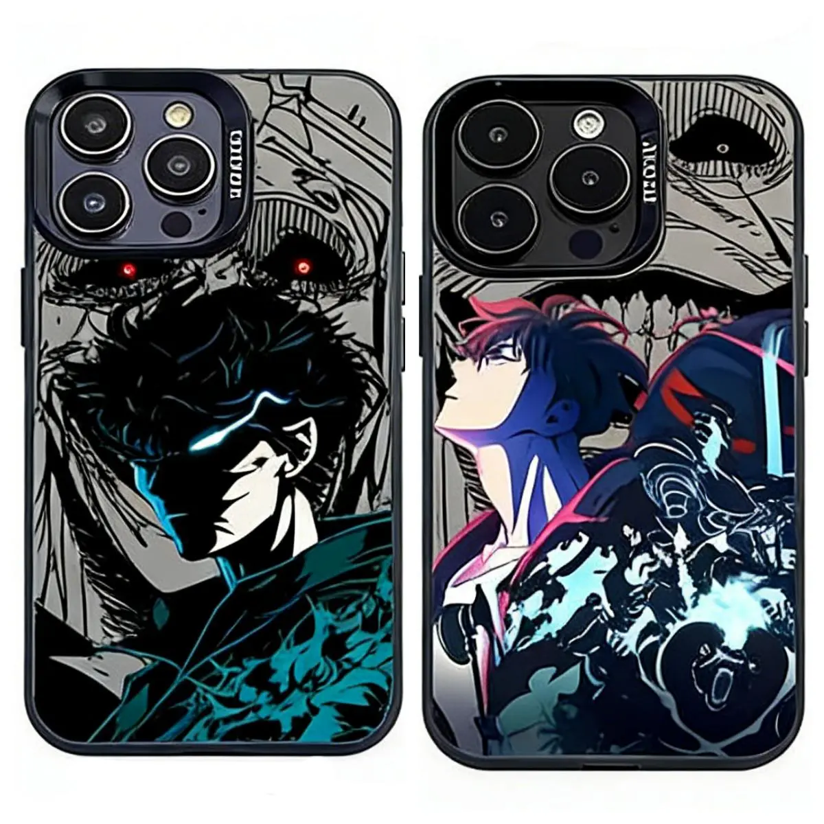 Anime S-Solos L-Levelings Phone Case for iPhone 17, 16, 15, 14, 13, 12, 11 Pro Air Plus ProMax and Samsung S26-S23 Plus shock-absorbing phone cases, fashionable gift. fan anti-fall airabag back cover