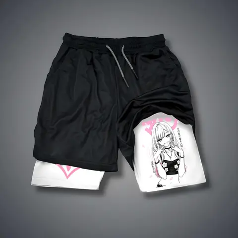 [Vtg90s] Urban Double-Layer Sports Shorts Graphic Shorts Black Shorts Camo Shorts Streetwear Shorts Men Outfits Men Short Shorts Vacation Outfits Shorts