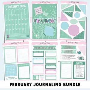 February 2026 JOURNALING Bundle (6 Pages)