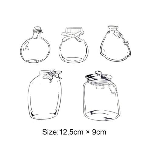 DIY Transparent Plant Specimen Bookmark Stickers – 10/20PCS Clear PET Bottle Shape Stickers for Pressed Flowers Leaves Herbarium Craft, Dried Flower Bookmark DIY Kit