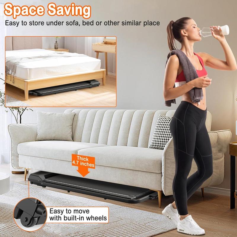 OVER SELF 6.2 mph Foldable Walking pad Treadmill with Handle, Remote Control Exercise Equipment for Home Gym and Office Use,Under Desk Treadmill Easy to storage,colorful design, Workout Gear for Halloween's Day gift