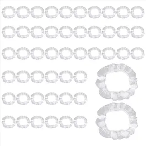 50Pcs/Set Universal Disposable Plastic Steering Wheel Cover Elastic Trim Disposable Truck Car Steering Wheel Covers Films