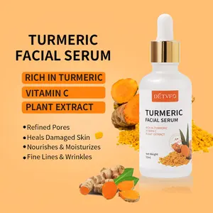 Turmeric Serum for Dark Spots，2 PCS Face Serum Turmeric Dark Spot Corrector Serum for Face, Moisturizing Massage Essence Reduces Hyper pigmentation Age&Sun Spot, Facial Serum for Women & Men 1Fl Oz Oil Skincare