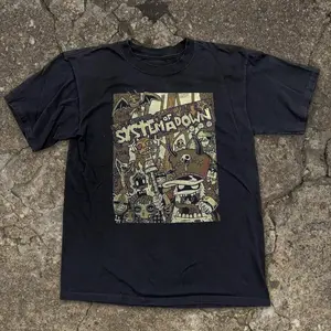 2000 System of a Down Voodoo Monsters Band Logo Unisex Black T-shirt Size S-5XL