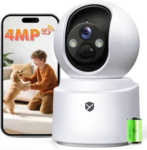 No Installation 360° Security Camera Rechargeable Smart Home Camera with Alexa for Bayb & Pet Care 2026 (No subscription)