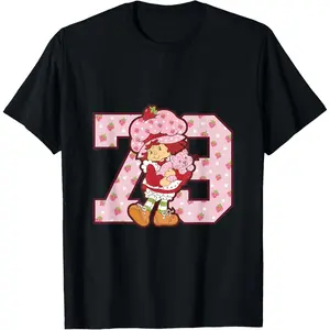 Strawberry Shortcake Collegiate 79 Polka Dot Vintage Cartoon T-Shirt
