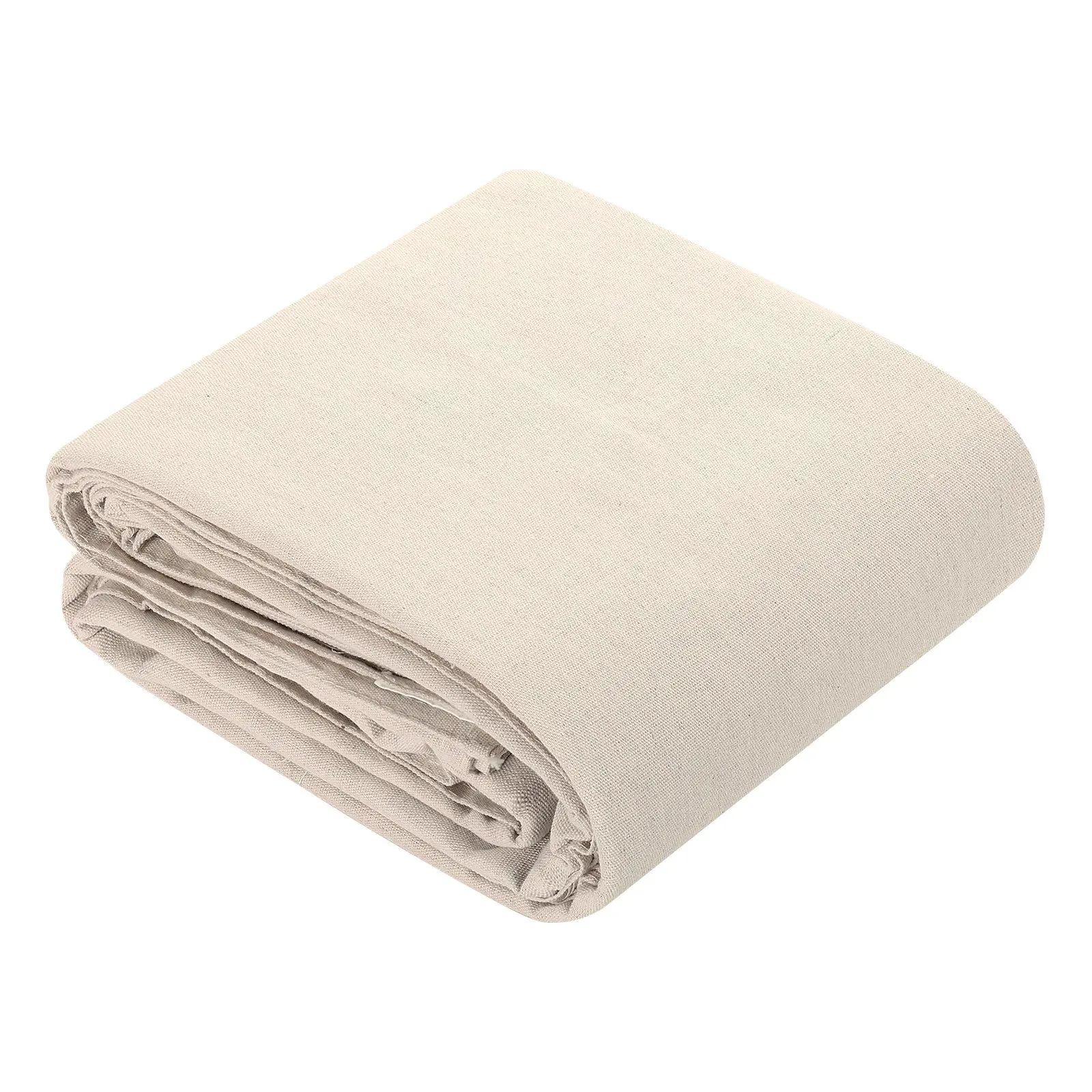 VEVOR Canvas Drop Cloth, 4x12 ft Standard Size Cotton Blend Tarp, Double Stitched Tear Resistant Dust Cover for Painters