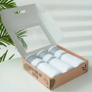 3 Piece Towel Set Cotton - Soft and Absorbent Towels for Home Use