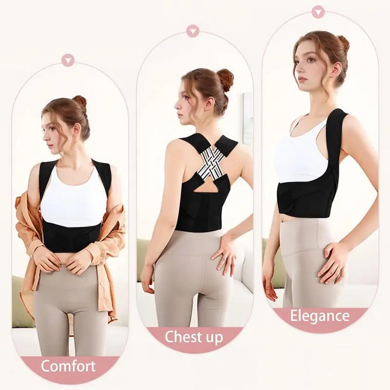 Posture Correction Belt for Teenagers, Adjustable Back Support Shoulder Strap Vest for Men & Women, Hunchback Correction & Improve Posture for Home & Office