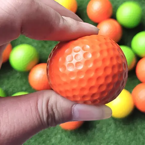 Random Color Golf Training Ball, 12pcs/pack Soft Foam Practice Golf Balls for Swing Training, Golf Training Accessories for Daily Use, Golf Equipment, Gym Accessories
