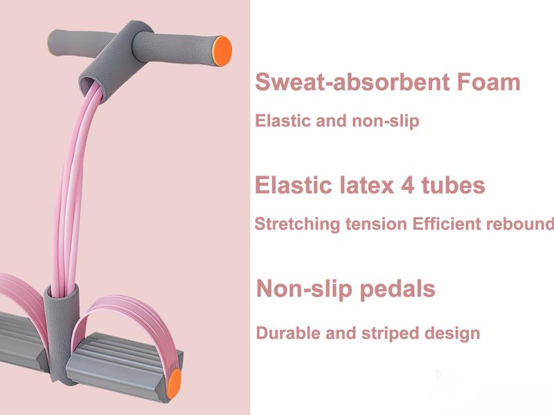 Manual Tension Training Pedal Resistance Band, Eco-Friendly Natural Latex Yoga Stretching Band, Multifunctional Adjustable Elastic Band for Home Gym Arm & Waist and Abdomen Training, Exercise Equipment, Suitable for Both Men and Women