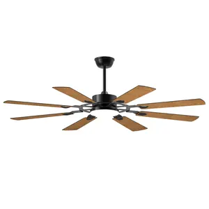 62" Windmill Ceiling Fan with Lights, Remote, 6 Speeds, Reversible DC Motor