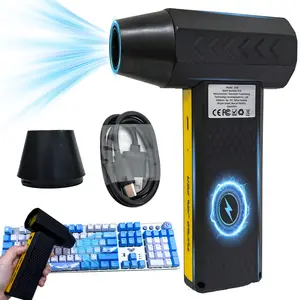 Electric Air Duster, 130000RPM High-Speed Compressed Air Blower Gun, Adjustable Gears, 10000mAh Rechargeable Cordless, Mini Turbo Jet Fan for Keyboard, PC, Car, Home & Outdoor Cleaning Powerful Portable