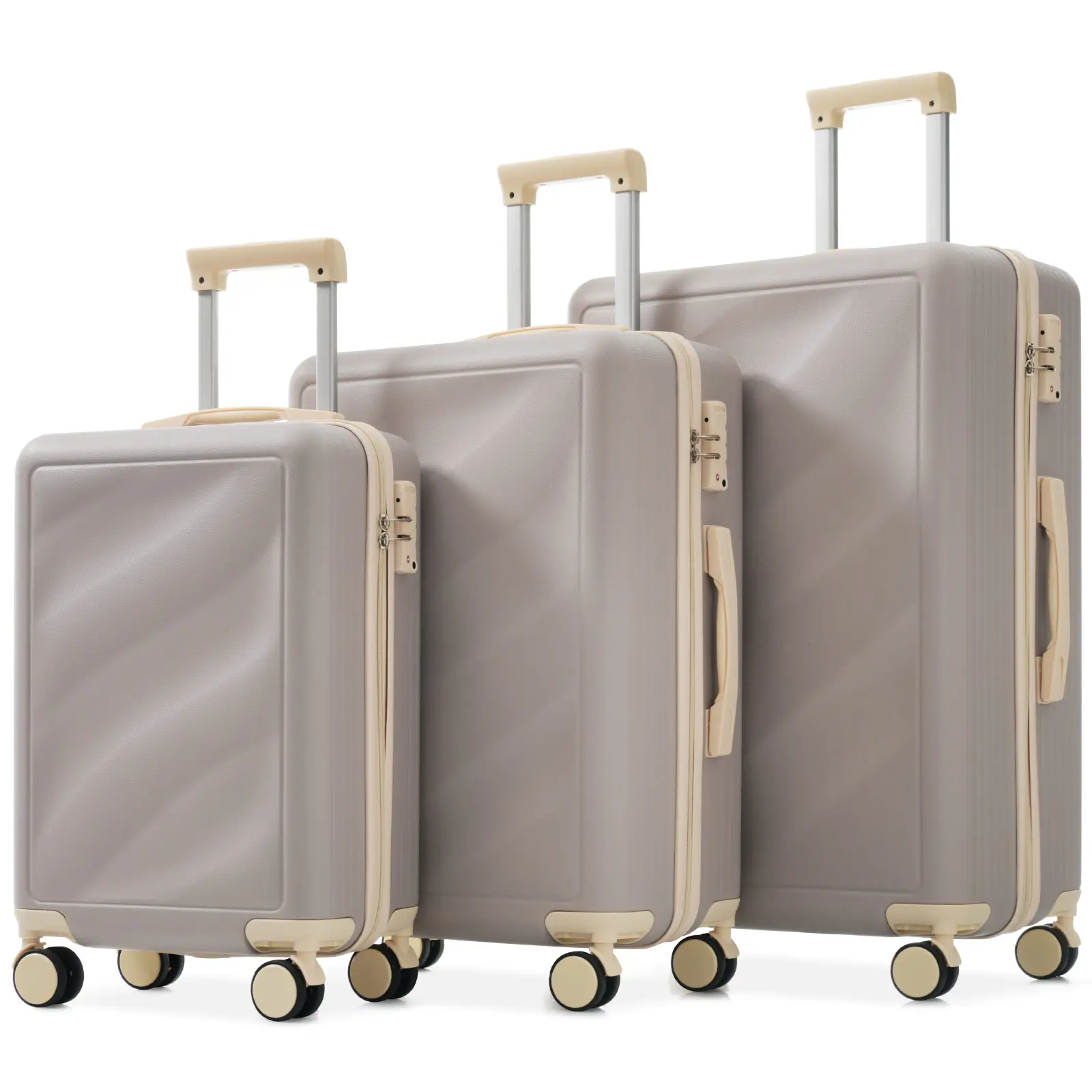 Luggage Set 3 Piece, Lightweight Durable ABS Suitcases with Spinner Wheels and TSA Lock, Carry-on & Checked Travel Luggage (20"/24"/28") duffel bag Stylish smooth hardshell, Luggage Sets, Lockable Luggage Sets Hard Shell Checked Luggage