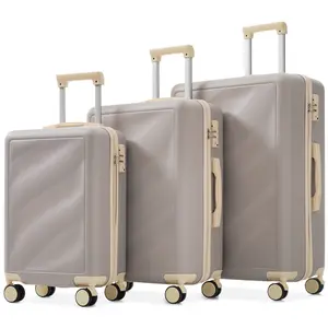 Luggage Set 3 Piece, Lightweight Durable ABS Suitcases with Spinner Wheels and TSA Lock, Carry-on & Checked Travel Luggage (20"/24"/28") duffel bag Stylish smooth hardshell, Luggage Sets, Lockable Luggage Sets