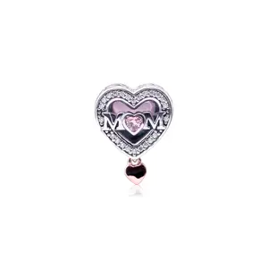 Pandora Two-tone Openwork Mom & Heart Charm 782653C01
