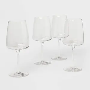 4pk Simsbury Wine Glasses White - Threshold