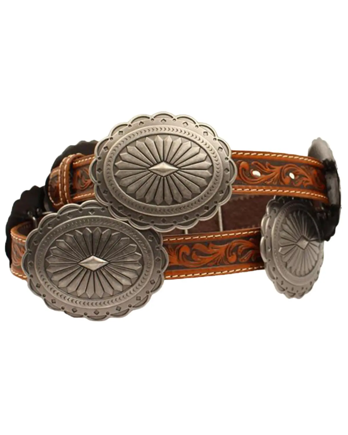 Ariat Women's Women'S Tooled Oval Concho Western Belt - A1530508