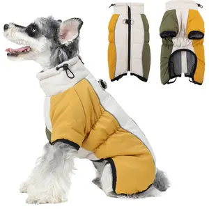 PINA Dog Winter Coat, Dog Winter Jacket with Waterproof Fabric, Warm Dog Coat with Adjustable High Collar, Dog Snowsuit with Reflective Strap for Small Medium Large Dogs