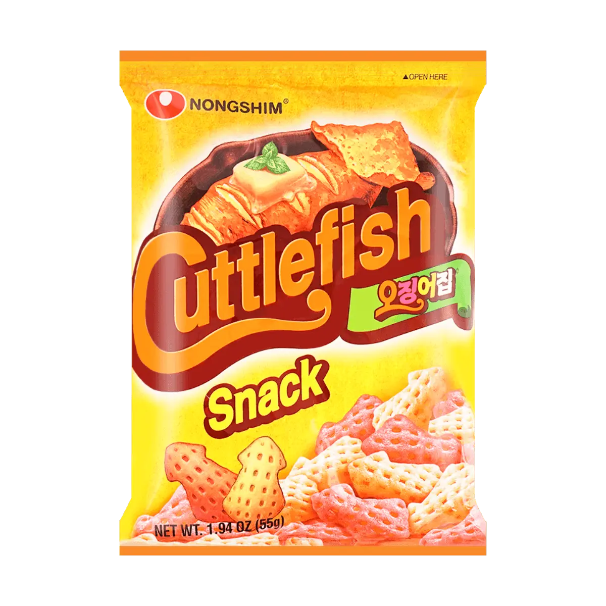Nongshim Korean Snack Squid Seaweed Crisps 55g - Savory Seafood Flavor