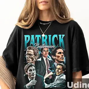 Patrick Bateman American Psycho Sigma Male Vintage T-Shirt, Retro 90s Graphic Homage, Ideal Gift for TV/Movie Enthusiasts