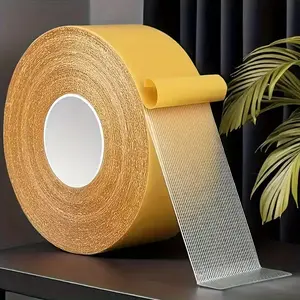 Super Strong Double-Sided Tape, Heavy-Duty Glass Fiber Net Adhesive, Waterproof Transparent Mounting Tape for Walls and Glass