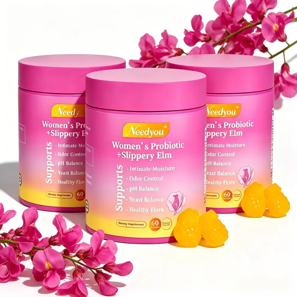 【3Bottles】Her Juicy Women’s Daily Intimate Probiotics Gummies – Complete Solution with Slippery Elm, Prebiotics & Lactobacillus to Support pH Balance and Natural Vaginal Moisture, Hawaiian Pineapple 60 Counts