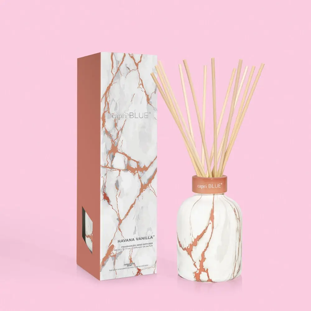 Havana Vanilla Modern Marble Reed Diffuser