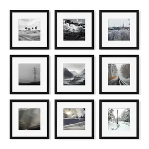 Three-Piece Set 12x12 Inch & Square Frames, Ideal for Desktop Display & Wall Hanging, Wall Gallery Frames, Essential Home Decor Accessories