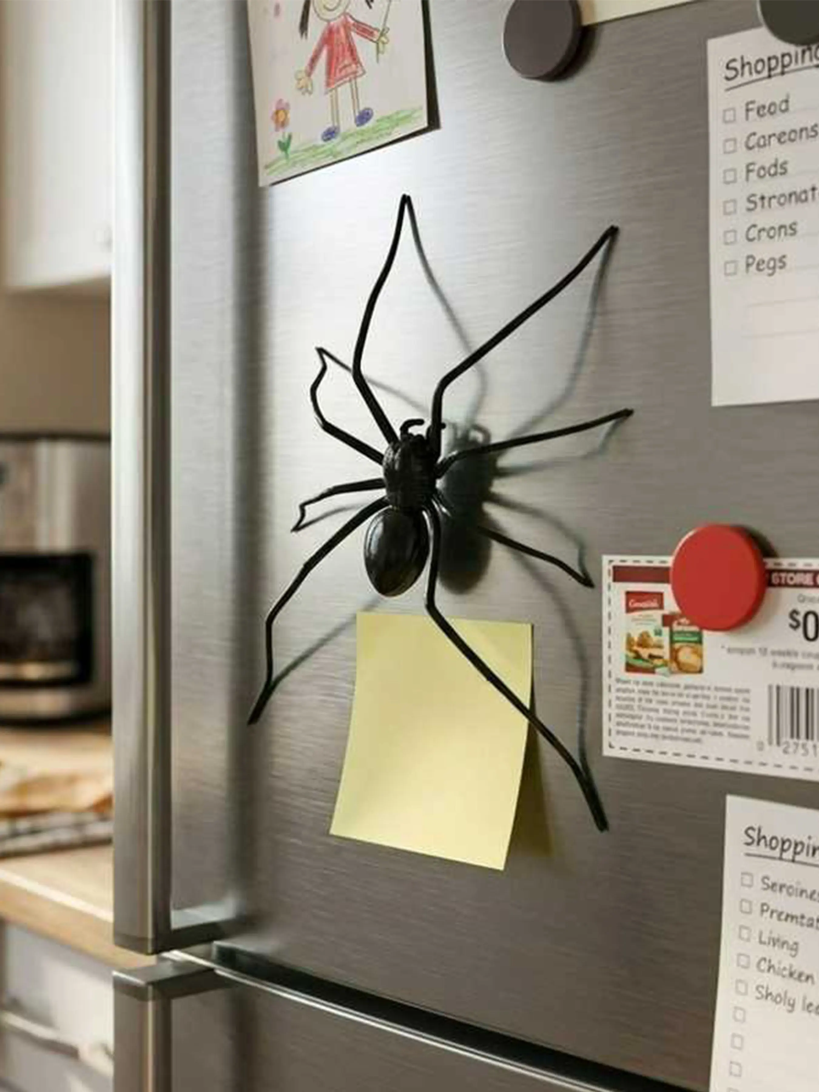 1pc Large Spider Shape Refrigerator Magnet, Funny Decorative Magnetic Decoration for Kitchen Office Whiteboard Storage Cabinet, Multi-Scene Setup