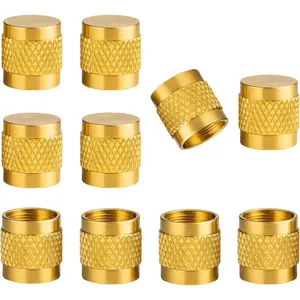 1/4" Flare Caps, 10 count Brass Compression Cap Stop Valve Cap for Plumbing and HVAC Quick Seal Adapters ()